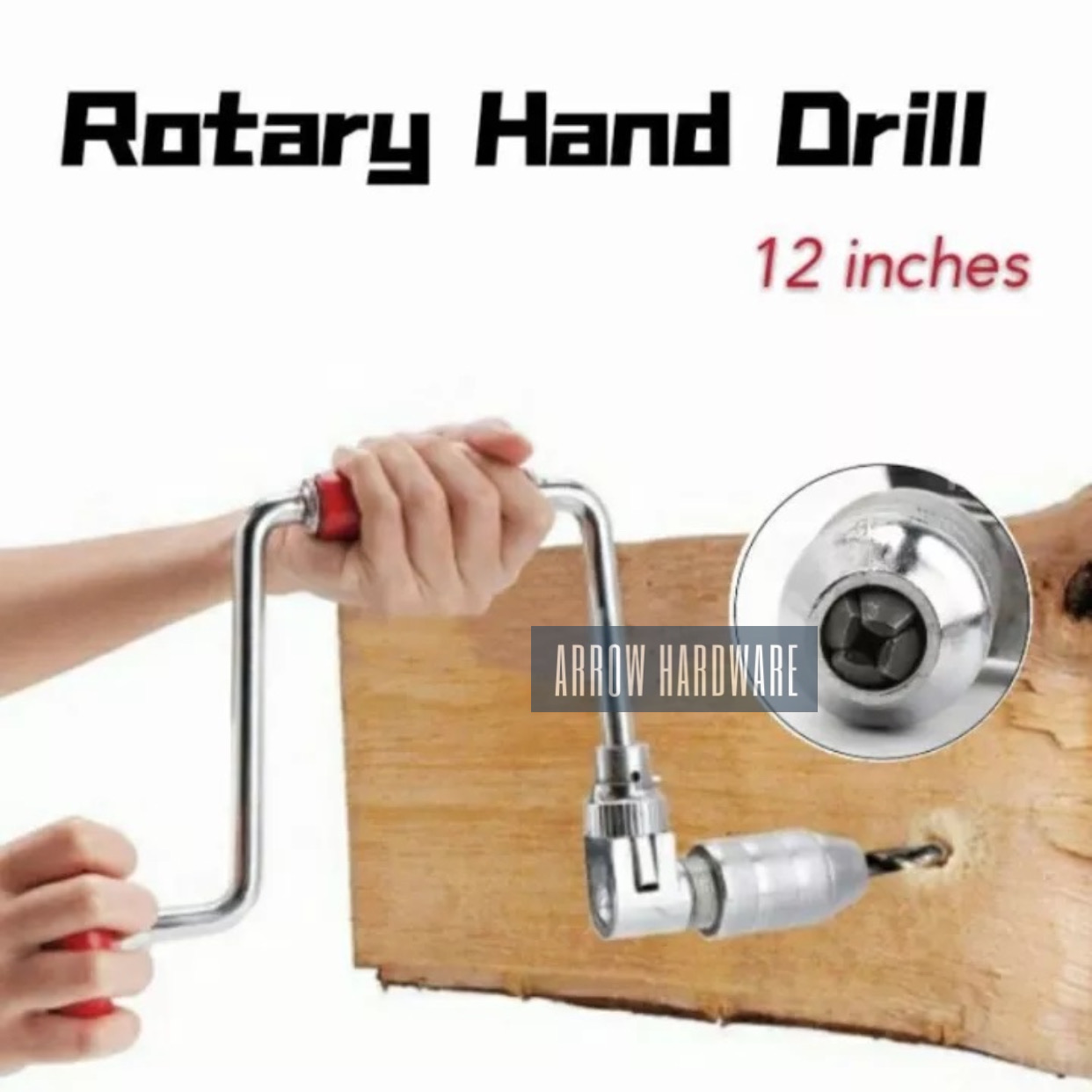 Rotary Hand Drill/Drill Hole Tool/Reversible Ratchet Tool for Wood/PVC
