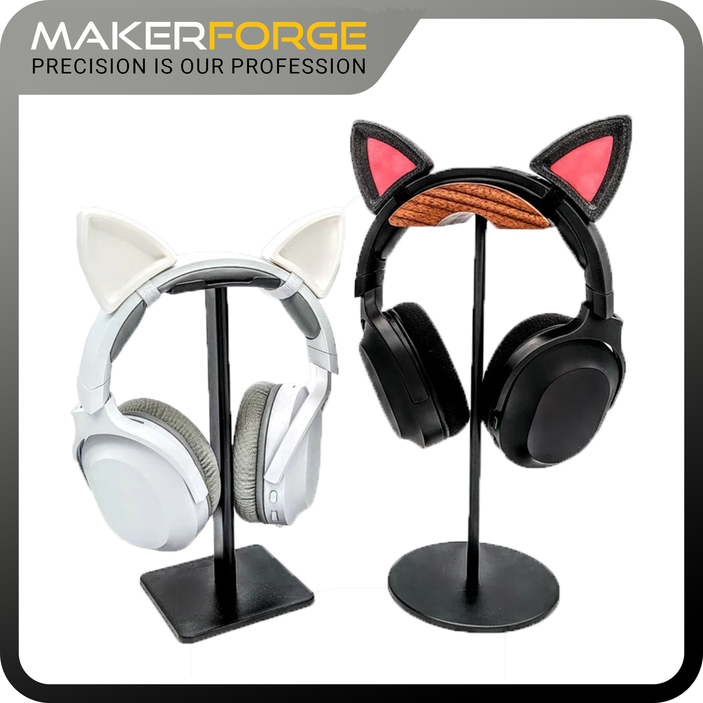 Cat Ears for Headphones, Headset & Cosplay Props, Headphone Ear, Twitch