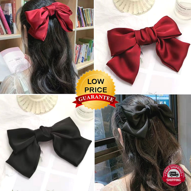 Natasia. Ladies Korean Lisa Same Style Ribbon Big Bow Hairpin Fashion Cute  Hair Clip Hair Tie #HB005 | Lazada PH
