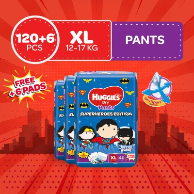 Huggies Dry Pants Superheroes Edition XL - 42 pcs x 3 Packs