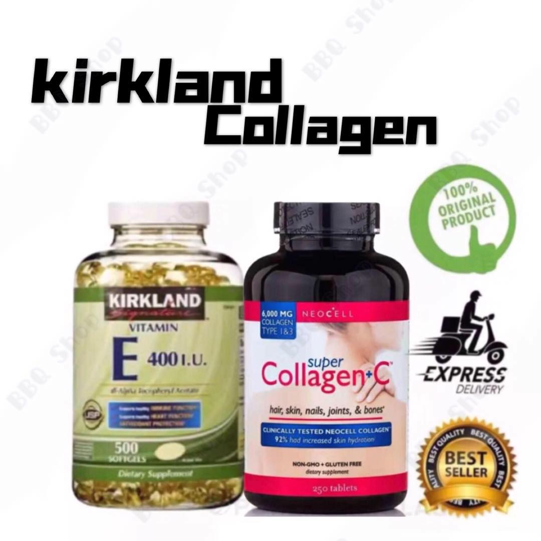 My (2in1) Kirkland Vitamin E + Neocell Collagen C FIsh Oil NEOCELL
