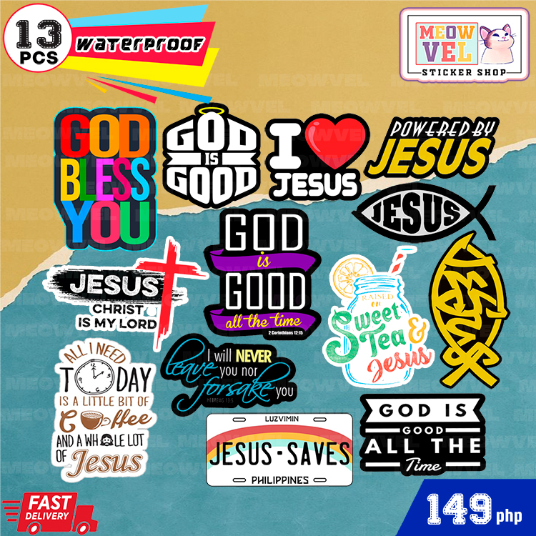 [13 Pcs] Jesus Sticker Pack #2 