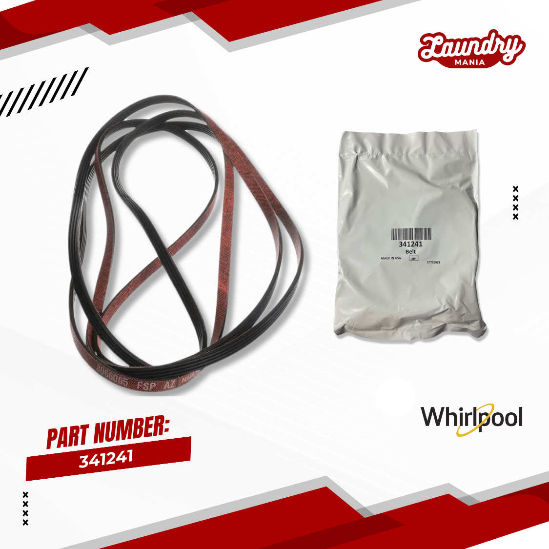 Whirlpool Dryer Belt 341241 Lazada PH