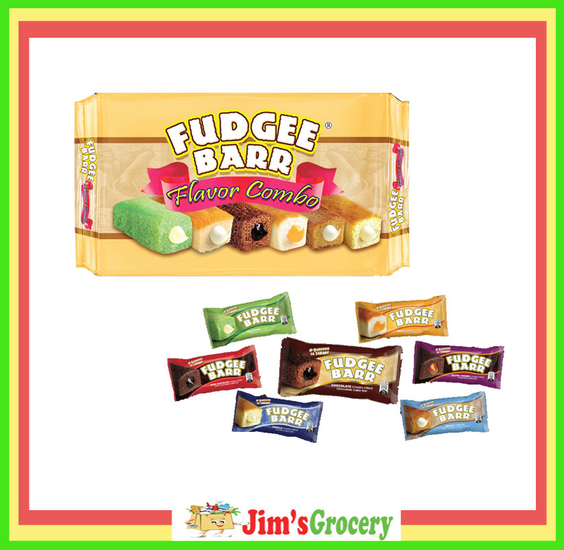 JIMS FUDGEE BARR COMBO ASSORTED CREAM FILLED CAKE BAR 10'S (1 PACK ...