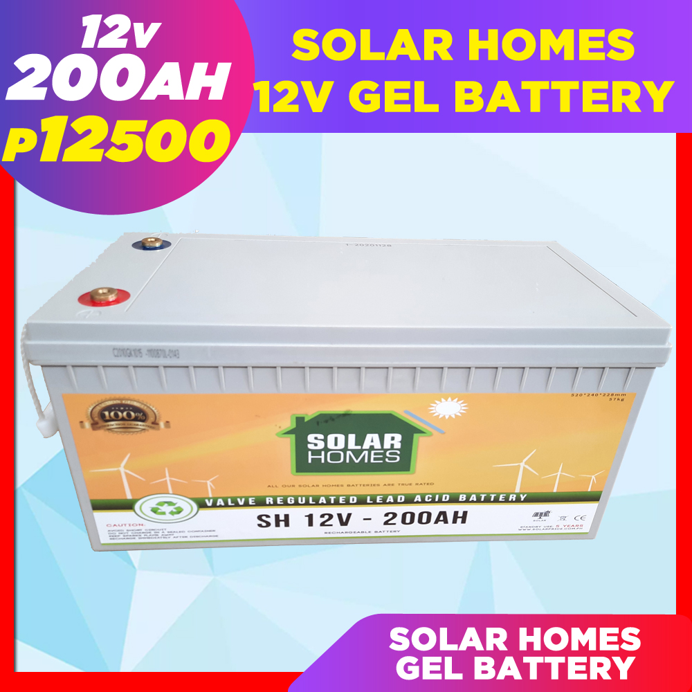 Solar Battery Gel Battery Deep Cycle VRLA Lead Acid 12V 200AH Lazada PH