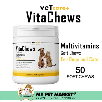 Vetcore+ VitaChews Multivitamins for Dogs and Cats 50 Chews