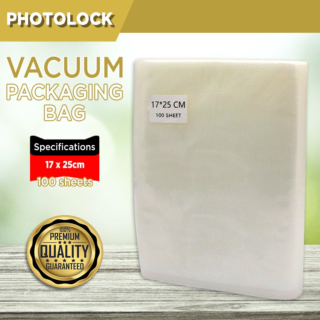 100PCS Food Fresh Vacuum Bag Vaccum Sealer Packaging Plastic Sealed