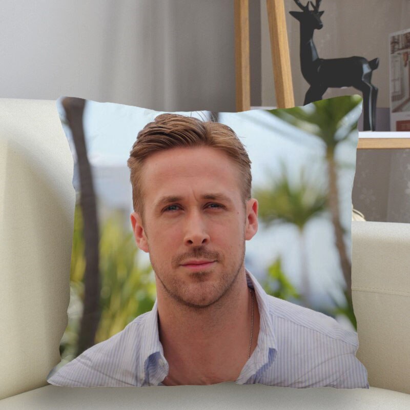 Music custom Ryan Gosling pillowcase 45 * 45cm zippered square pillowcase  Sellertosupportfreecustomization. Double sided printing design for pillows.