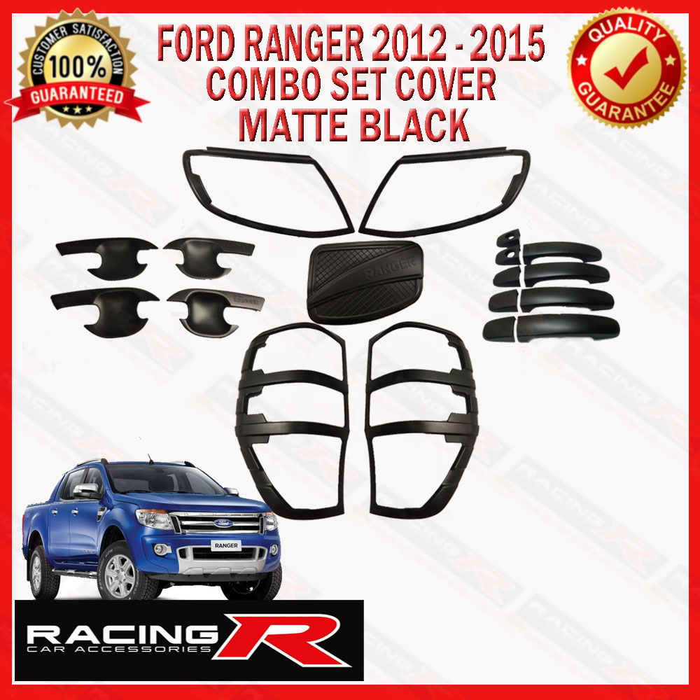 Ranger T6 2012 - 2015 Garnish Cover Combo Set Matte Black Head