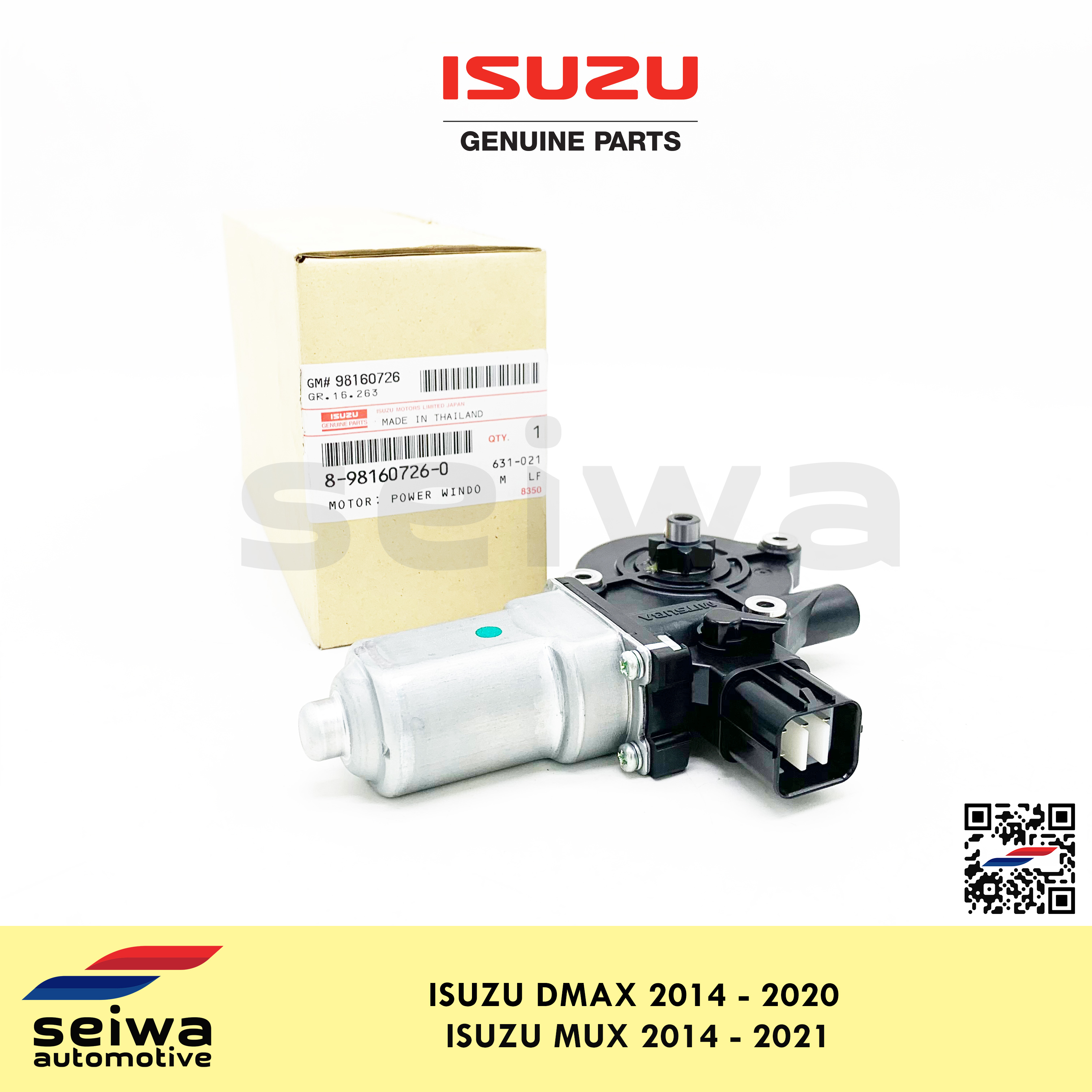 [2014 2020] Isuzu Dmax Power Window Motor Front LH (Driver Side