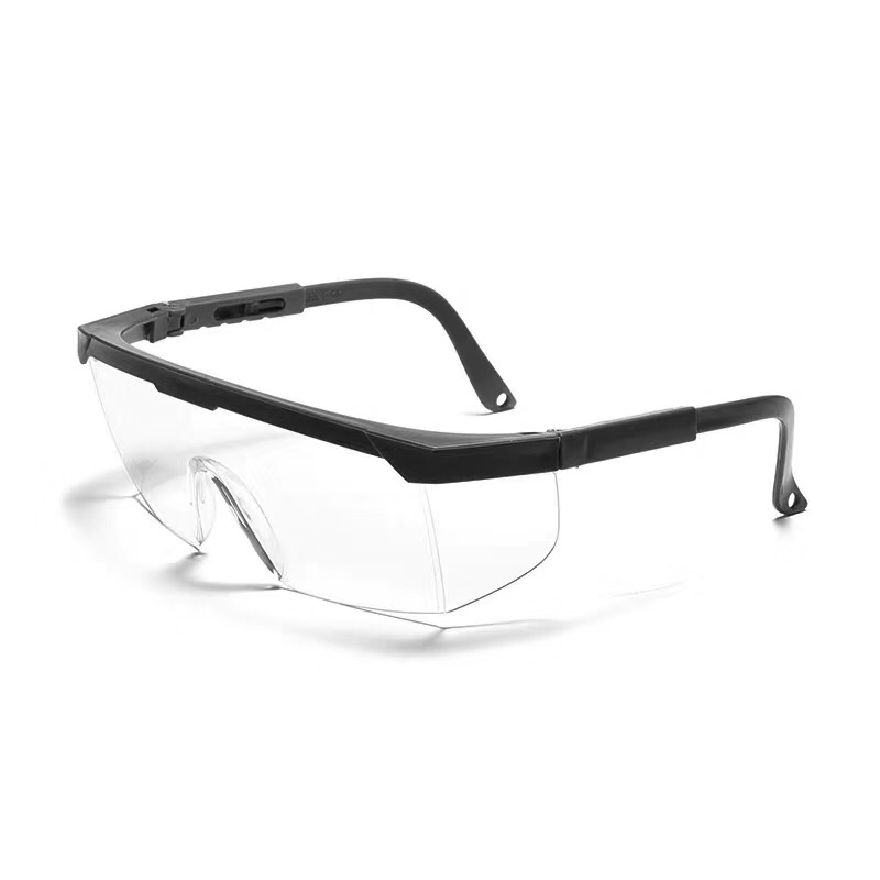 Antivirus Clear Safety Glasses with Black frame PolyCarbonate PPE ANSI