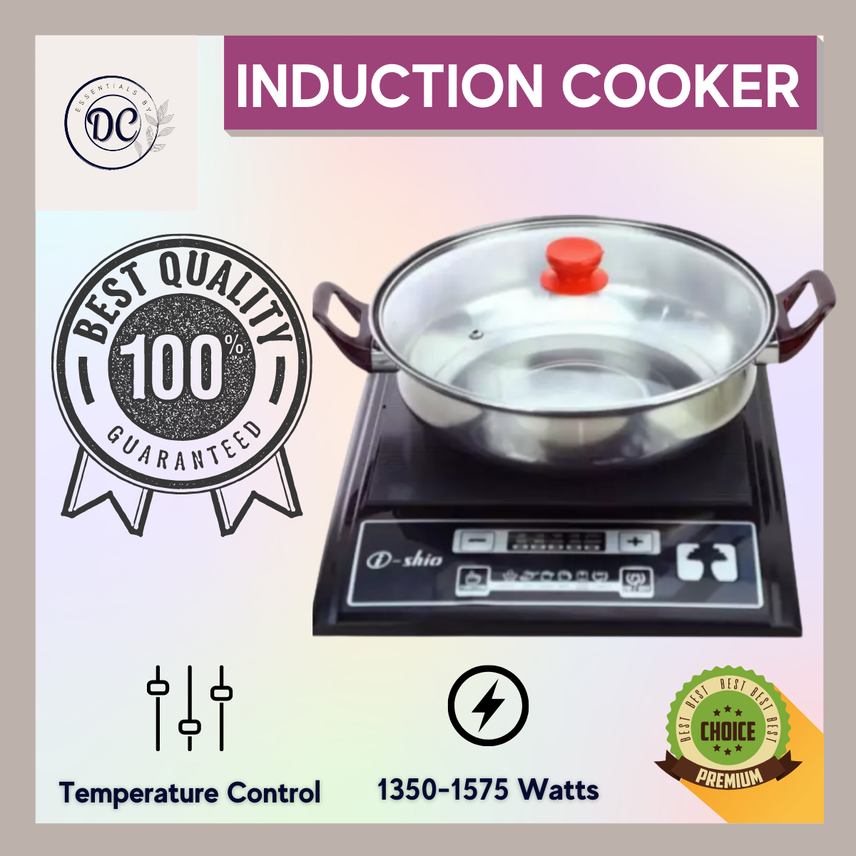 Essentials by DC Induction Cooker Kitchen Appliance Christmas Gift