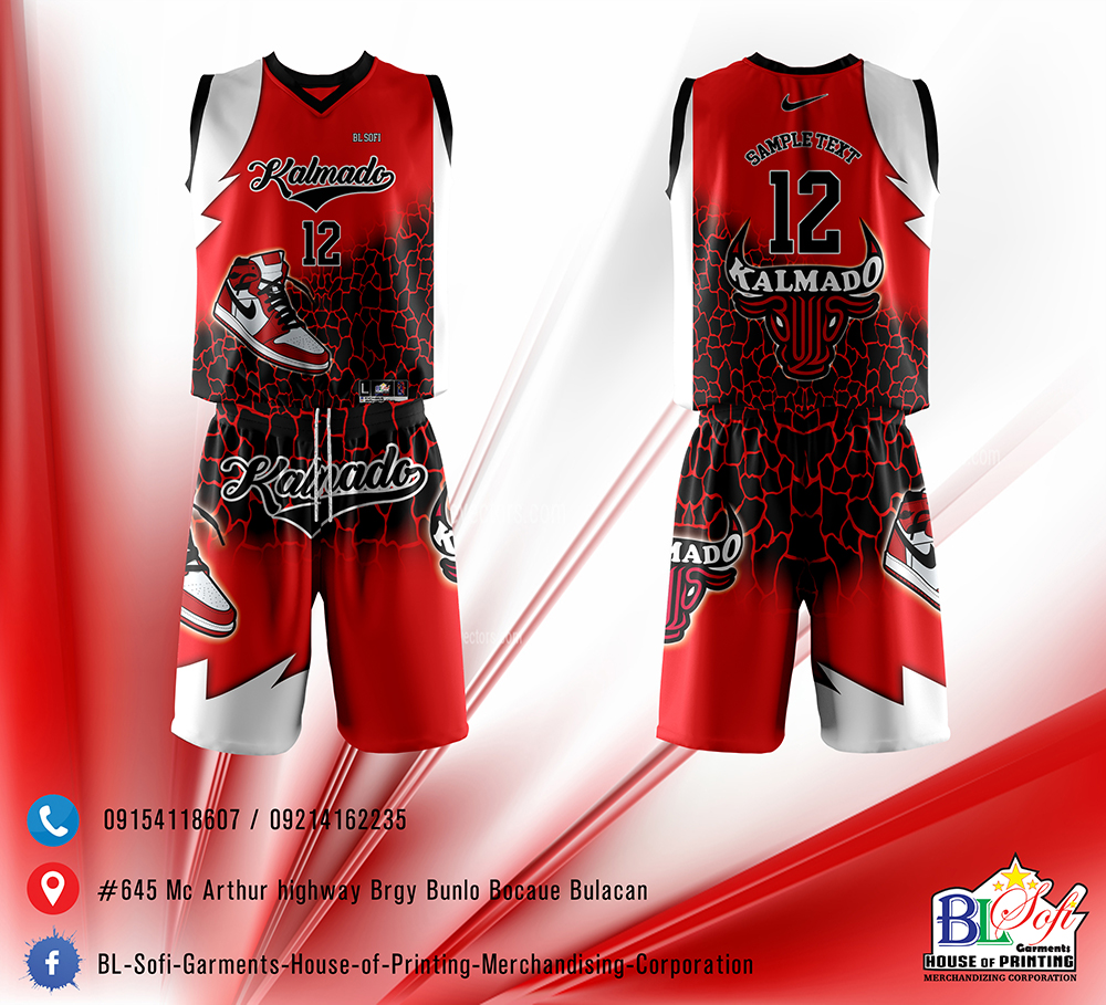 black red jersey design basketball
