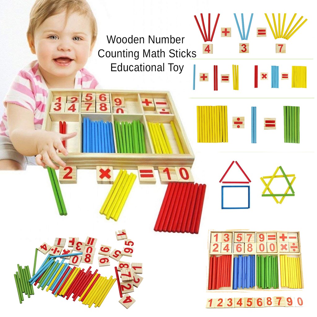 Wooden Montessori Math Stick Educational Toys for Kids Lazada PH
