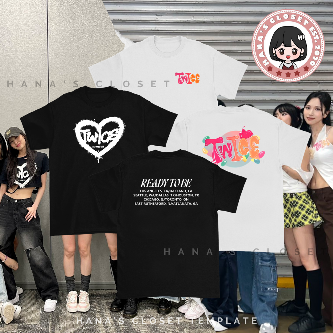 READY TO BE (HEART) - TWICE 5TH WORLD TOUR Customized Inspired T 