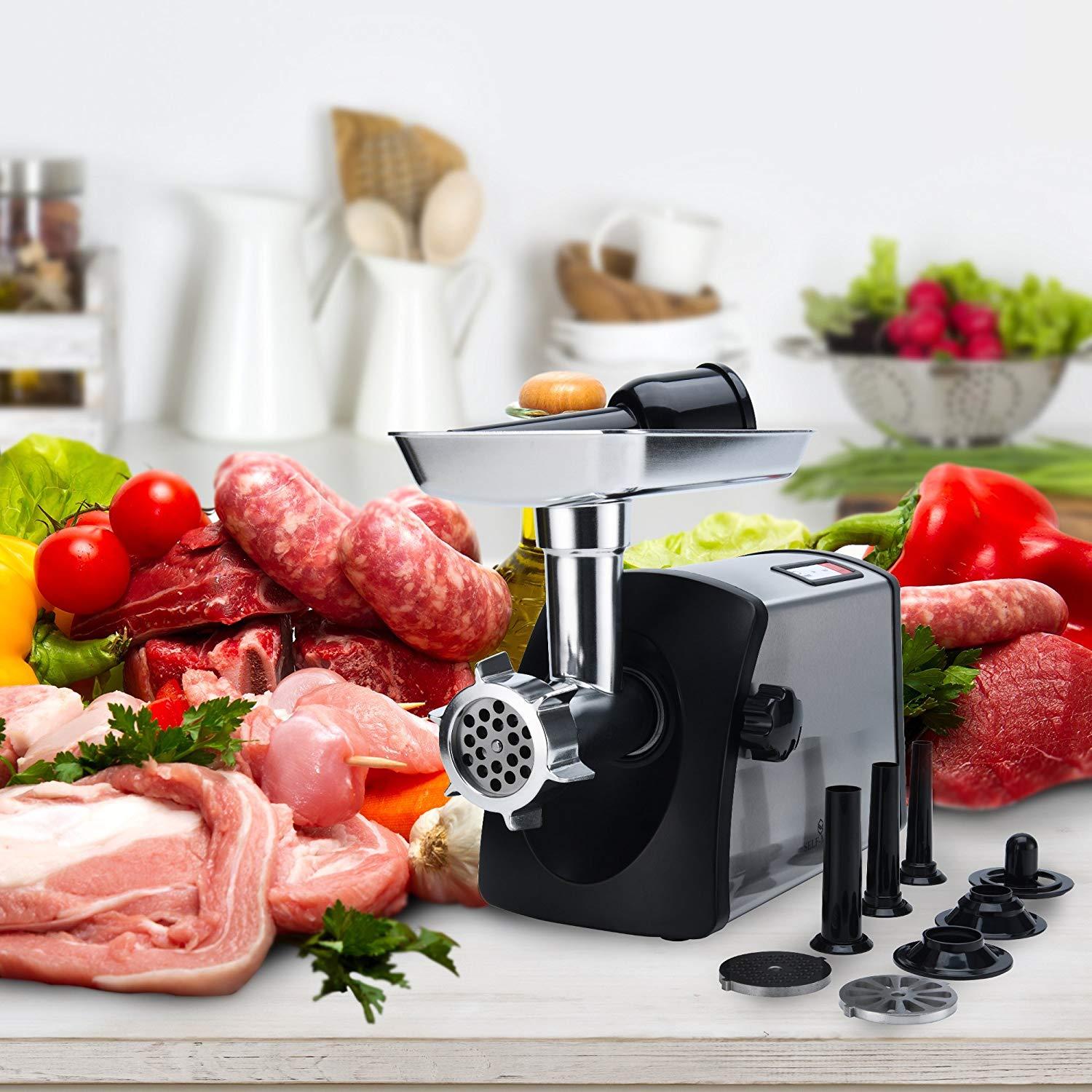 meat mincer with sausage attachment