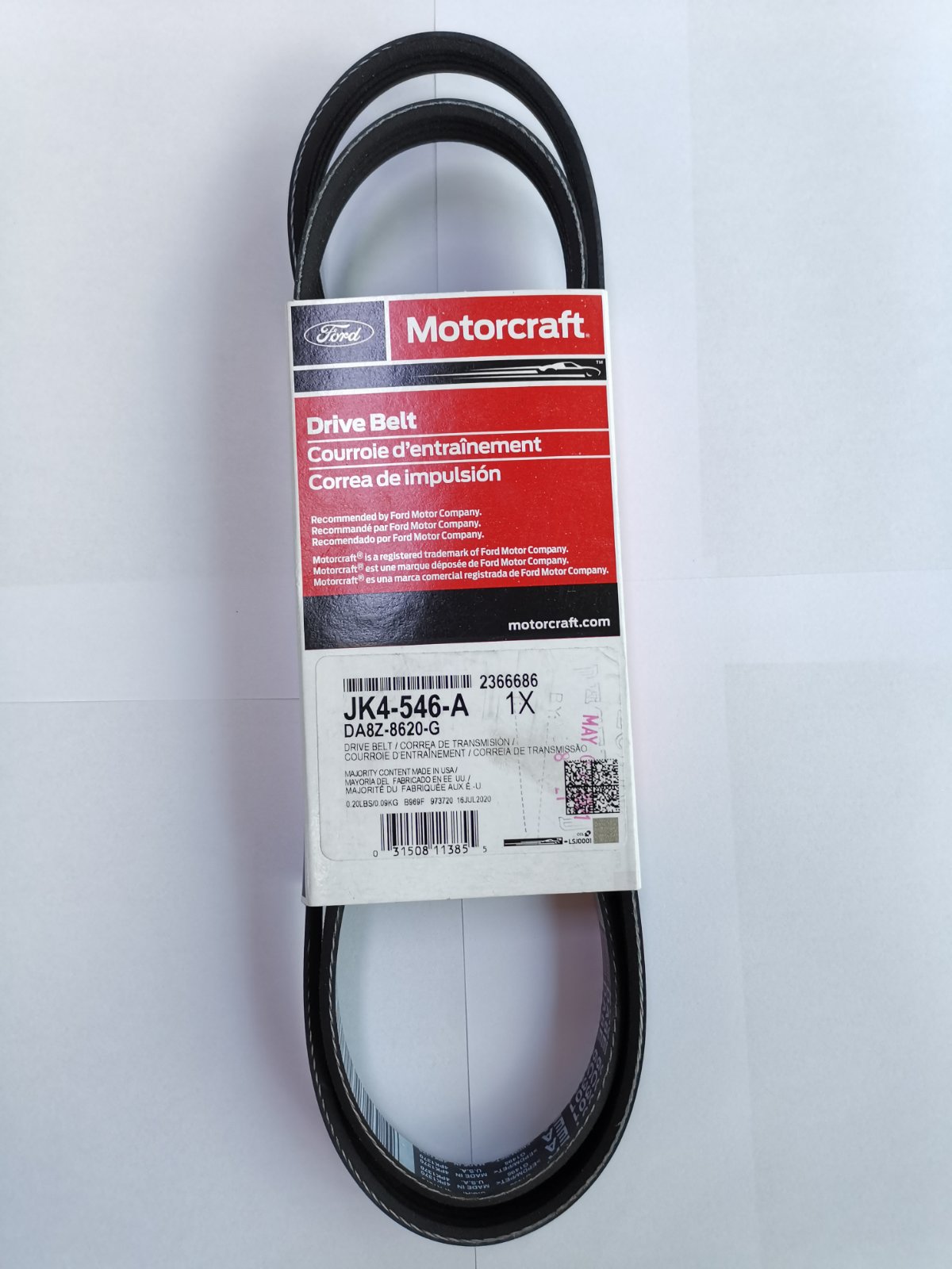 Ford Motorcraft Drive Belt for Ford Explorer 2.0L & 2.3L 2012-2020 ...