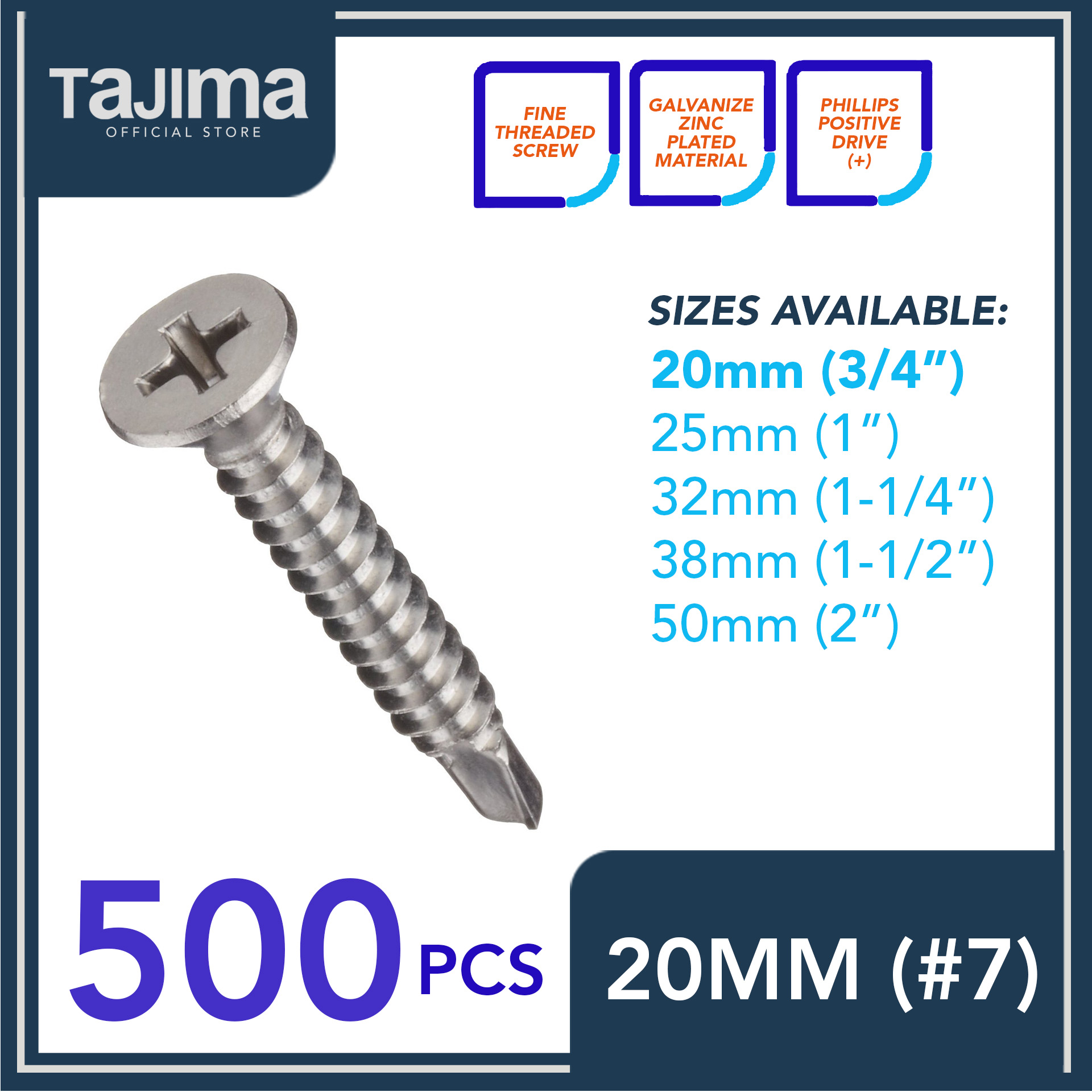 500pcs Self Drilling Hardiflex Screw Window Screw for Ficem Fiber