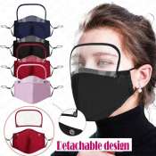 Mask and Face shield Face mask Adults Washable Cloth Mouth Cover FaceMasks Mask With Eye Shield Mask and Shield