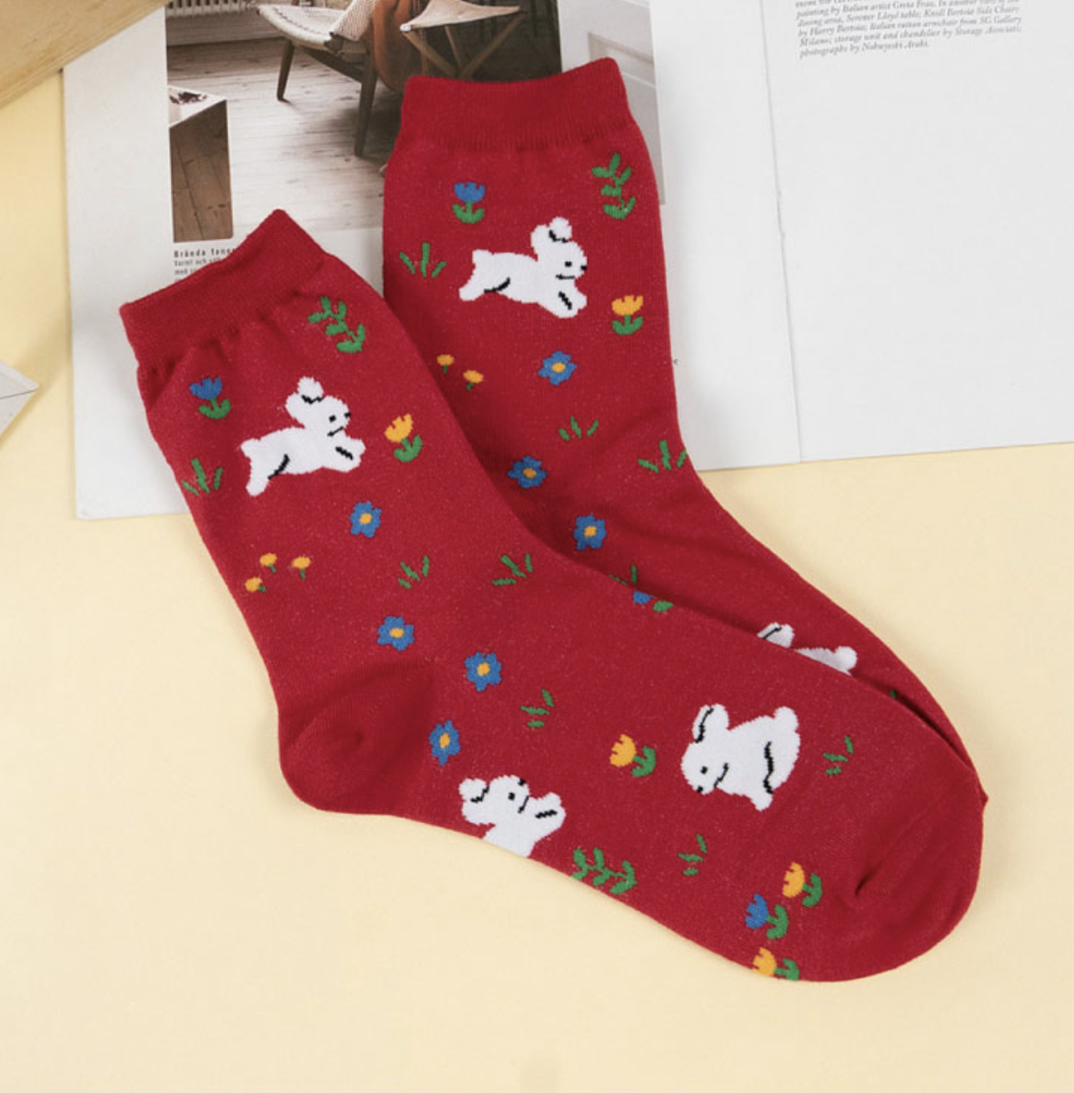 Korean Socks Rabbit Animal Lucky Socks Iconic Socks Lazada PH