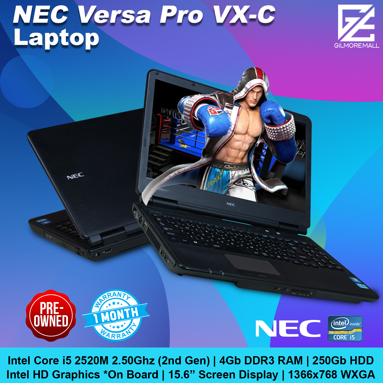 NEC Versa Pro VX-C Notebook Laptop | Intel Core i5 2nd Gen, 4gb DDR3 RAM,  250gb HDD, Intel HD Graphics , 15.6