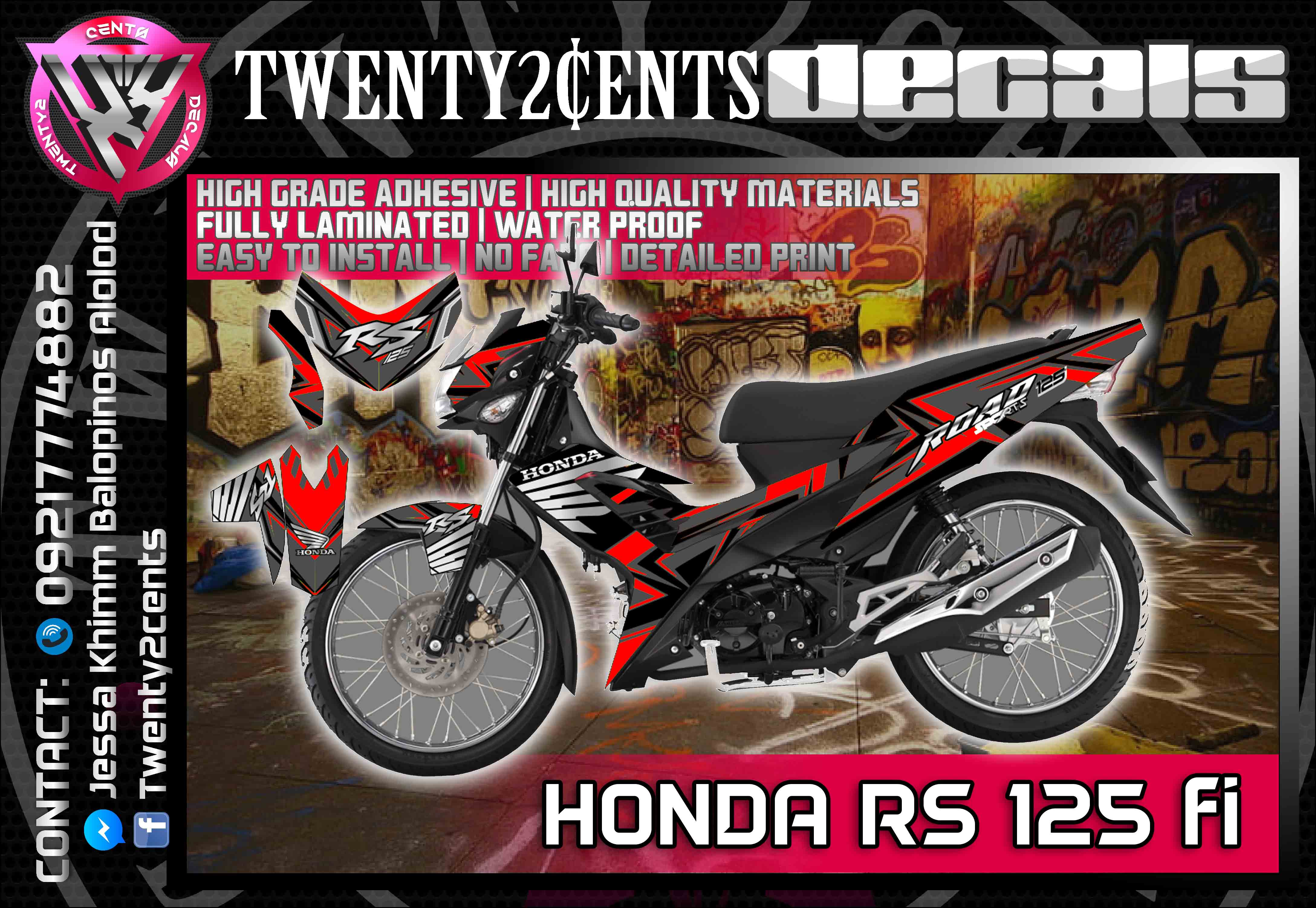 HighQuality Decals and Stickers for honda rs 125 fi Lazada PH