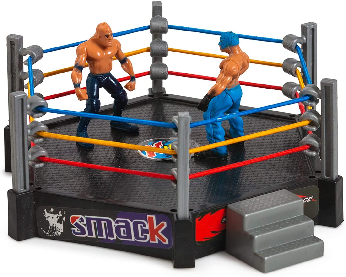 Ultimate 32-Pieces Kids Wrestling Playset WWE Wrestler Warriors Toys /& 2 Rings