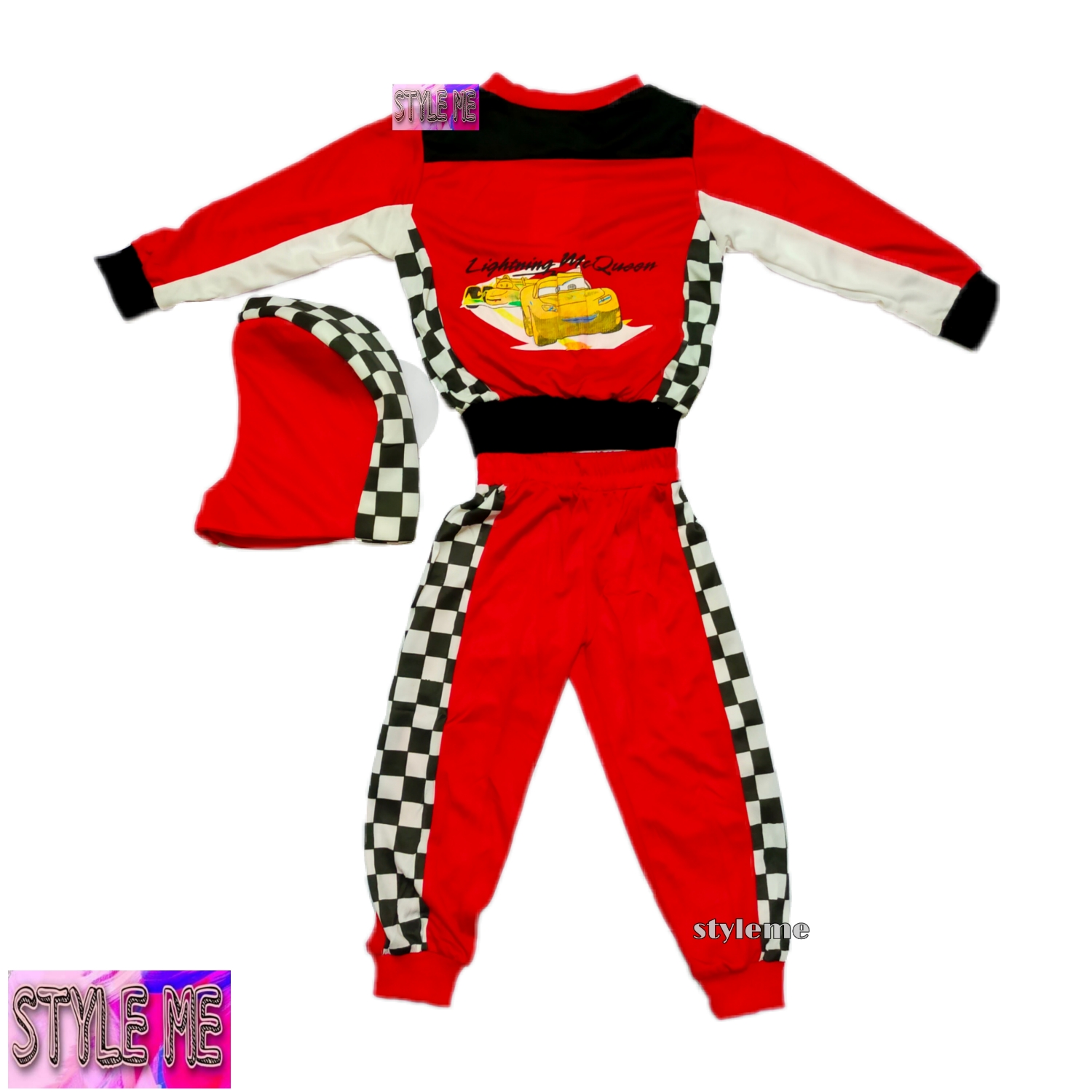 Racing Carss Lightniing Mcqueenn Costume Cosplay Roleplay for Kids
