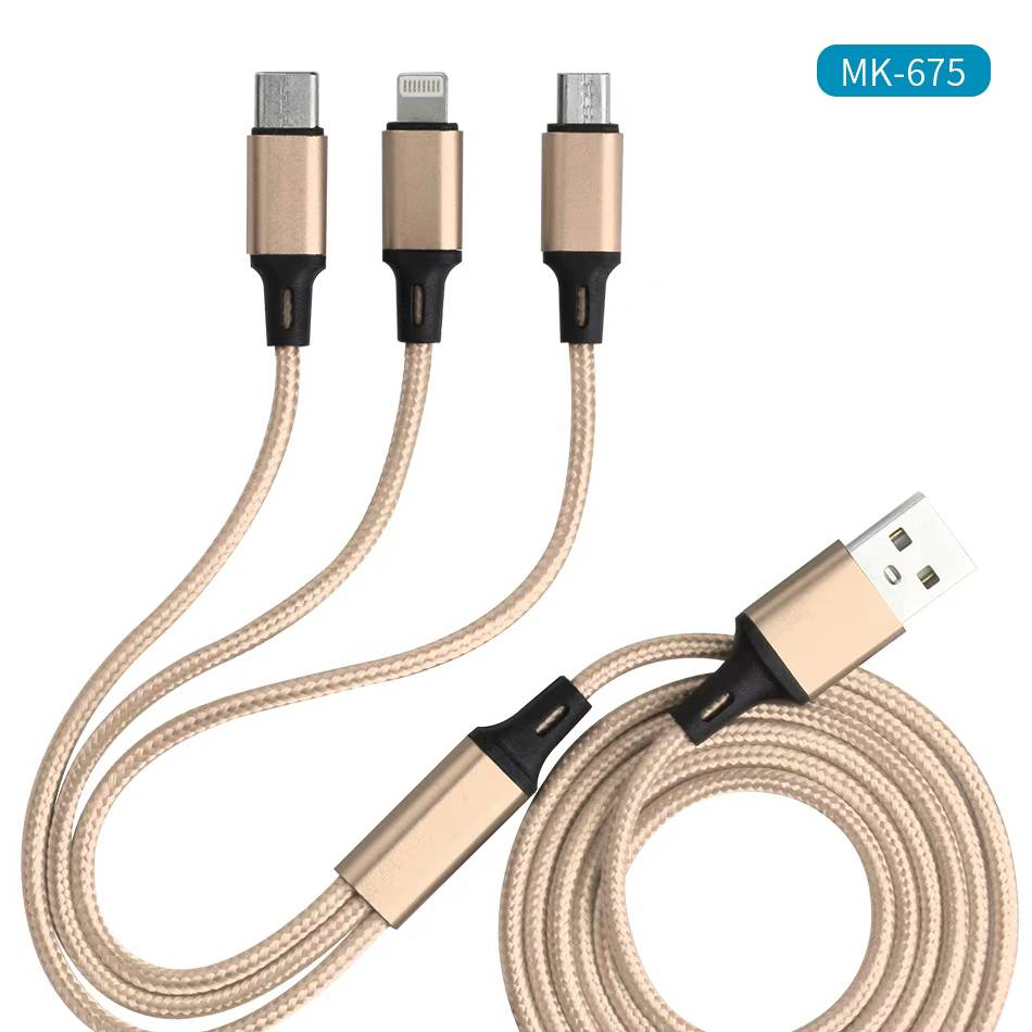 Mk675 Multifunctional Braided Cable Data Fast Charging And Data Transmission Lazada Ph 4445