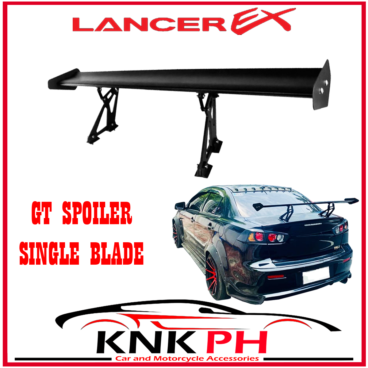 Mitsubishi Lancer EX GTA ALUMINUM GT SPOILER SINGLE BLADE FIT FOR SEDAN