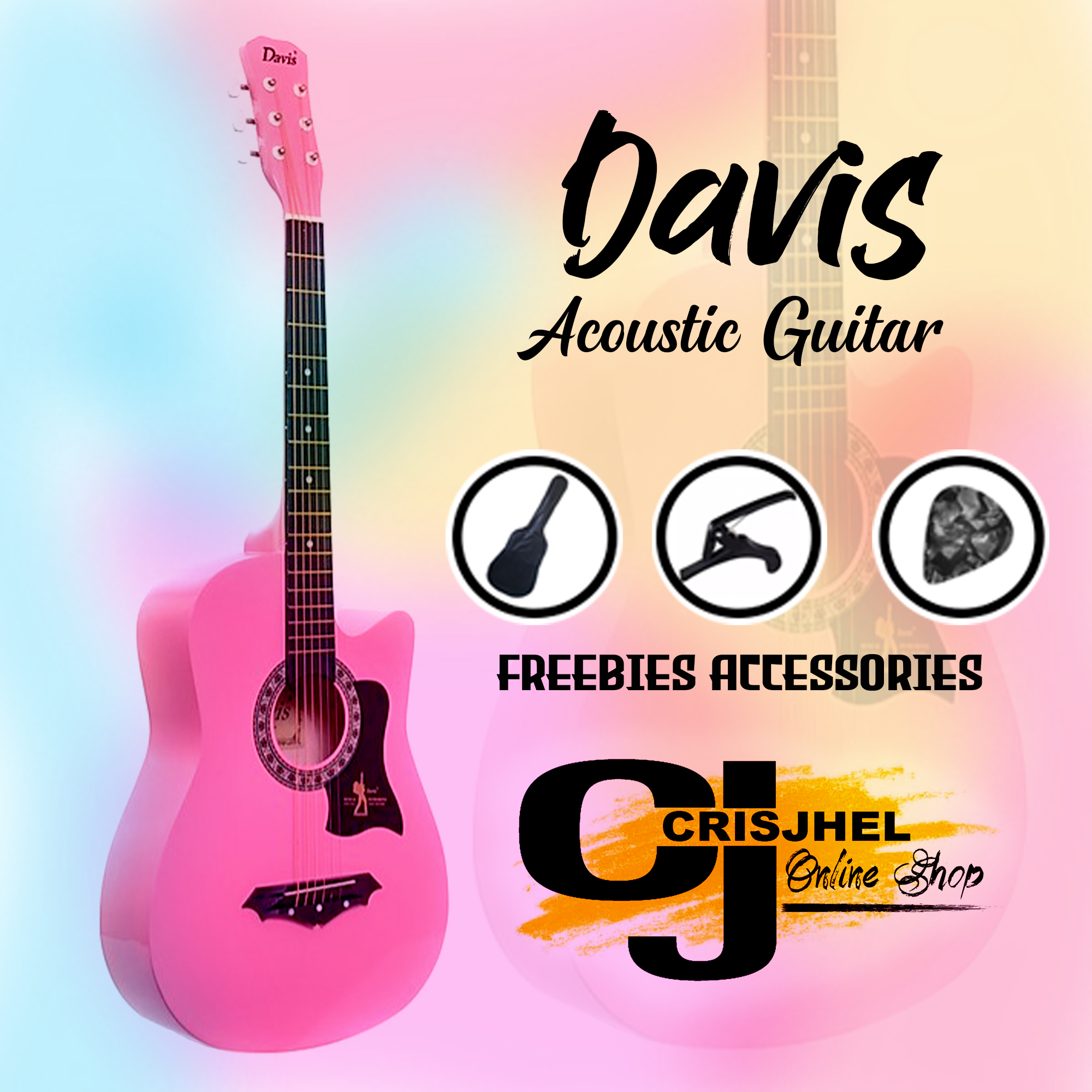 davis guitar pink