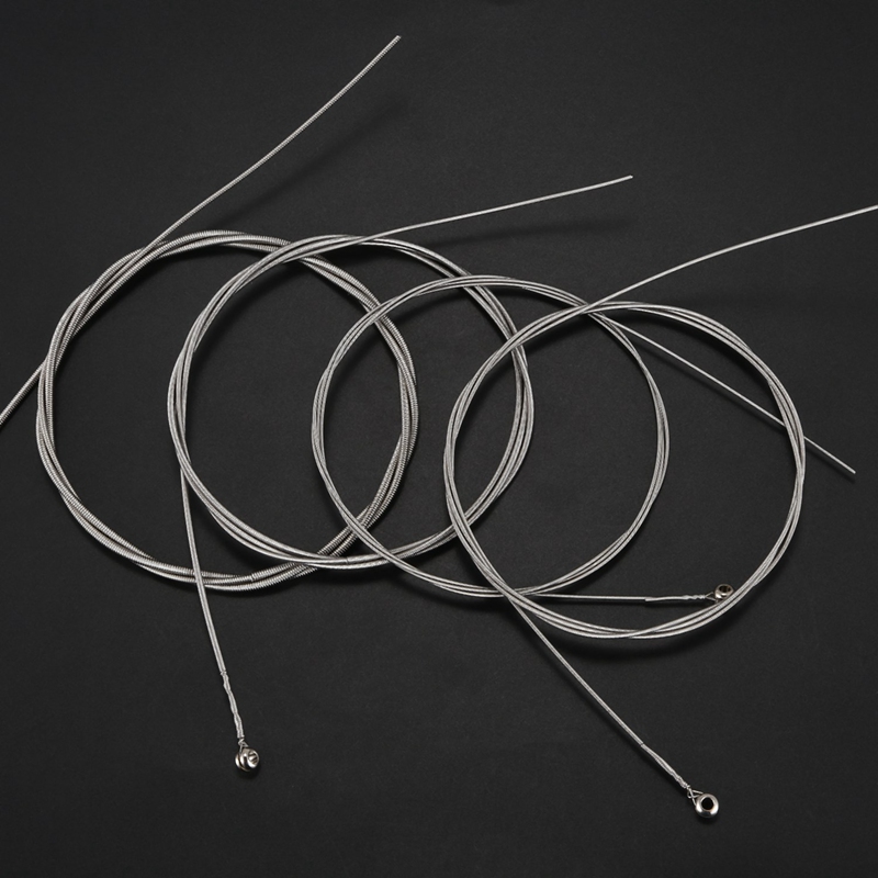 Set of 4 Steel Strings for 4 String Bass Guitar
