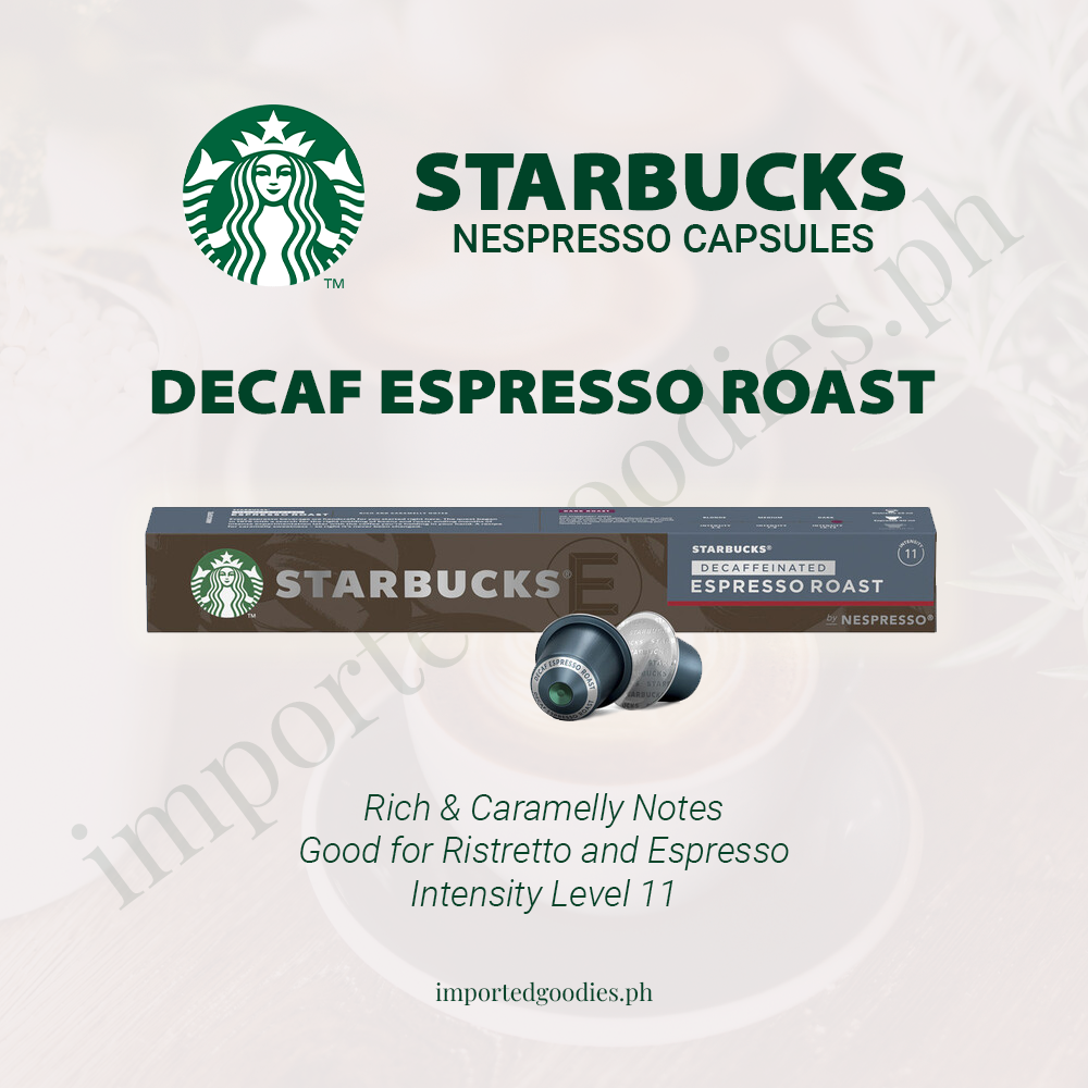 STARBUCKS DECAF ESPRESSO ROAST Nespresso Coffee Capsules NEW STOCK 2023