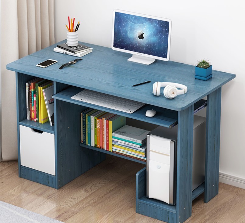 Blue 90CM x 40CM x 70CM Multi-functional European Style Computer Desk ...