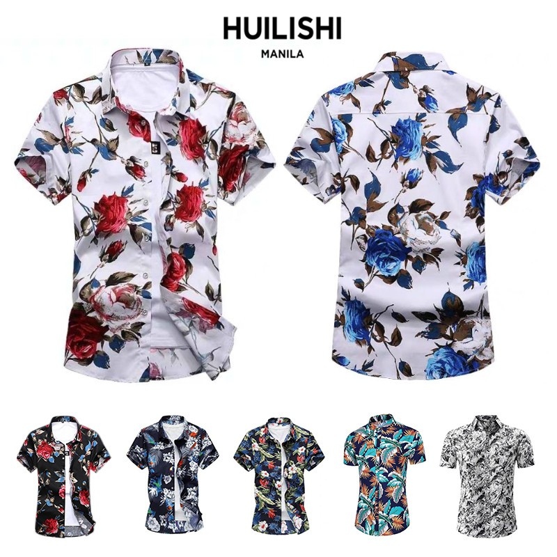 Shop Polo Shirt For Men Flower Design 