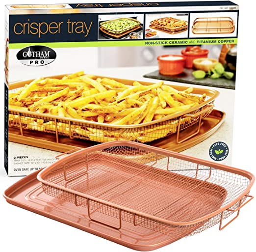 Copper Crisper Tray Copper Oven Fryer Gotham Steel Crisper Tray