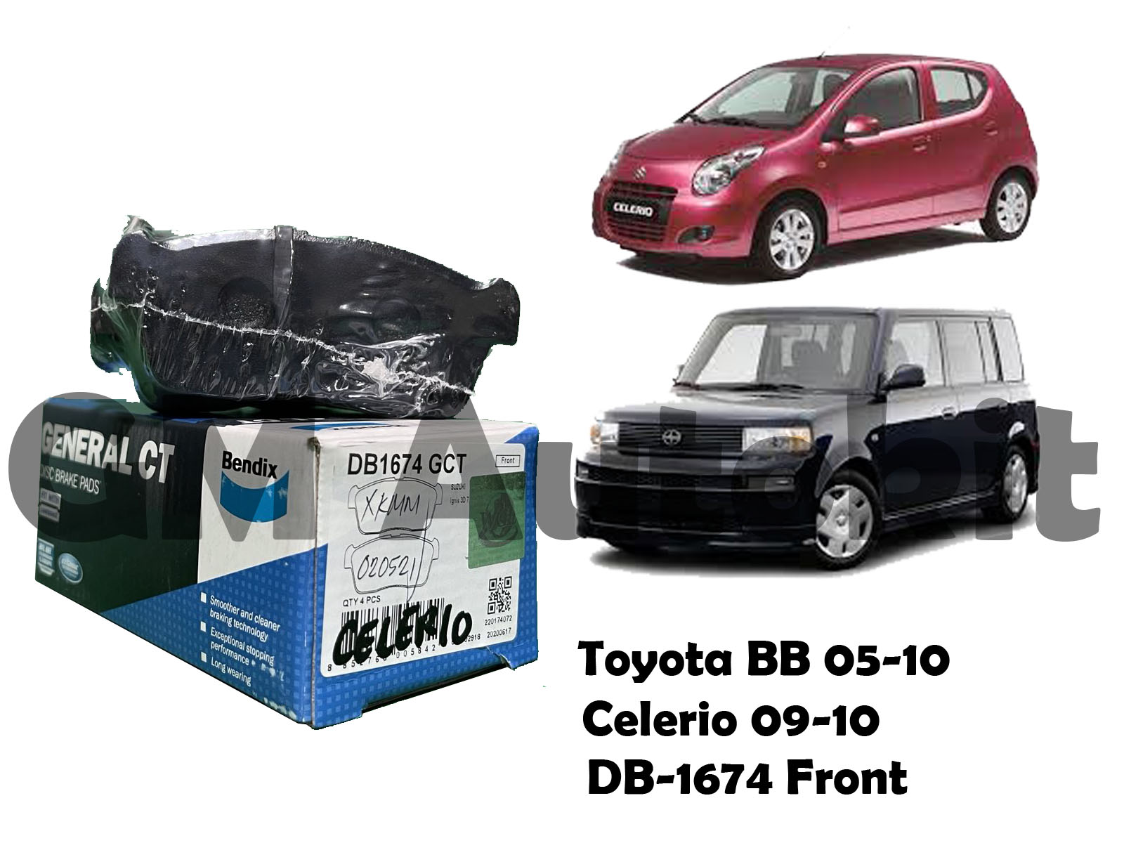 Brake Pads Suzuki Celerio / Toyota BB DB1674 Front Lazada PH