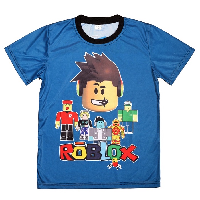 Roblox T-shirt for Kids Boys Game Cartoon Character Shirts Clothes Full  Printed [5-12 Years Old]