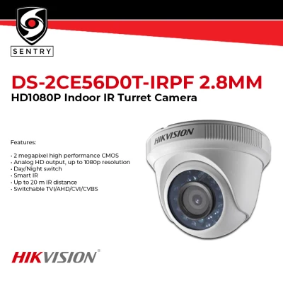 HIKVISION DS-2CE56D0T-IRPF 2.8MM HD 1080P Indoor IR Turret Camera