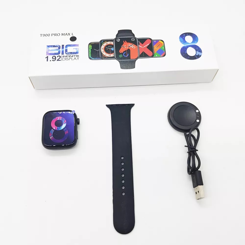 SUPER SALE READY STOCK] Smart Watch T900 Pro Max L Series Watch  Fitness Tracker, Touch Screen, APP Control, IP67 waterproof. Android. iOS.  Space aluminum case. Series 8. Fitpro app Lazada PH