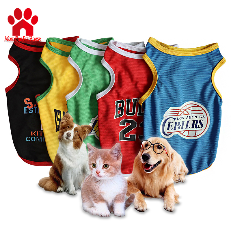 Pet Dog Clothes Summer Sport Basketball Jersey Pet Cat Vest Mesh Breathable  Dog Tshirt for Small Large Dog Pet Costume