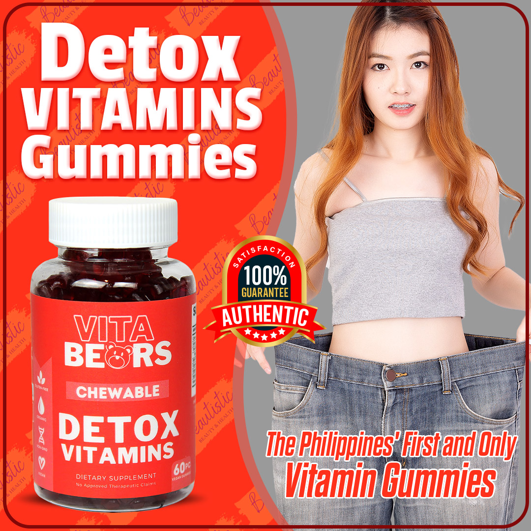 BEAUTISTIC Vitabears Gummy Bears Chewable Detox with Pure Apple Cider