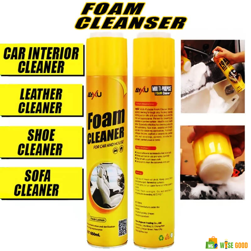 Multipurpose Foam Cleaner Spray, Foam Cleaner for car and House Lemon  Flavor, Leather Decontamination, Multi-Functional Foam Cleaner, Cleaning  Spray