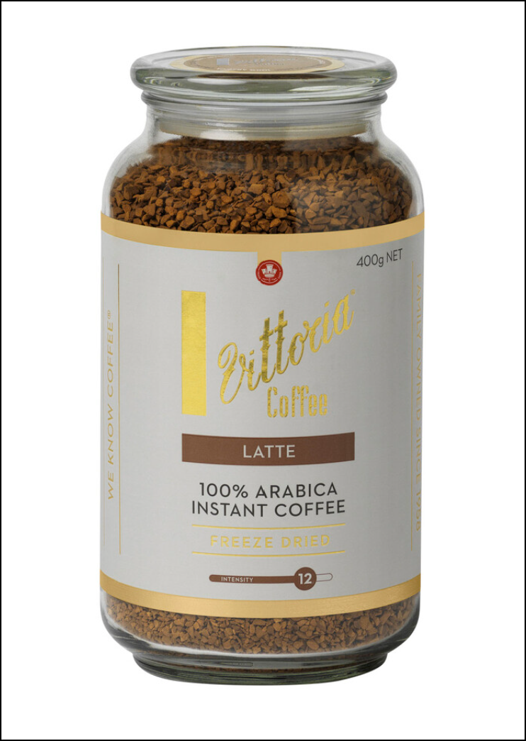 Vittoria Freeze Dried Latte Instant Coffee 400g Expiry Date 30Jun