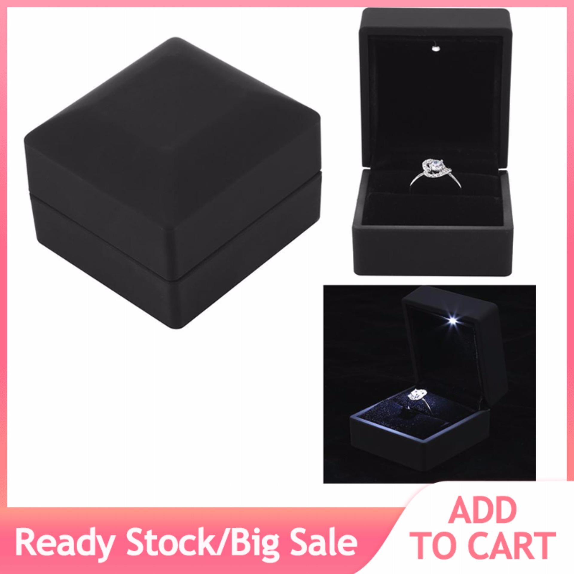LED Lighted Engagement Ring Wedding Jewelry Display Case Gift Storage Box (Ring  Box) - intl | Lazada PH