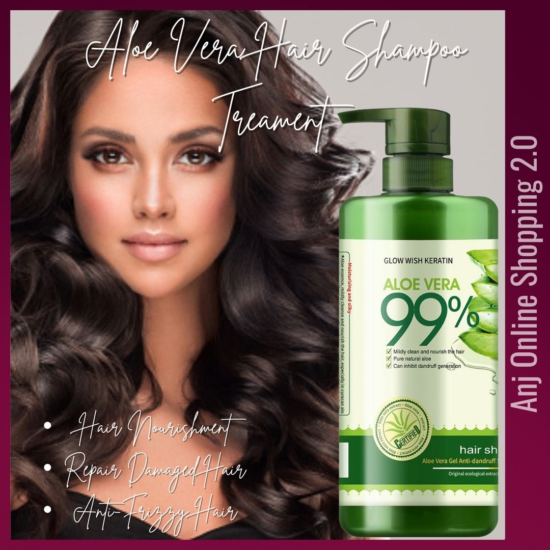 Aloe Vera Hair Shampoo And Conditioner Hair Treatment Deeply Nourish Hair  And Repair Damaged Hair Become Smooth Shiny And Silky Anti- Frizzy Hair  Elegant And Bright Smooth And Soft Hair Shampoo With