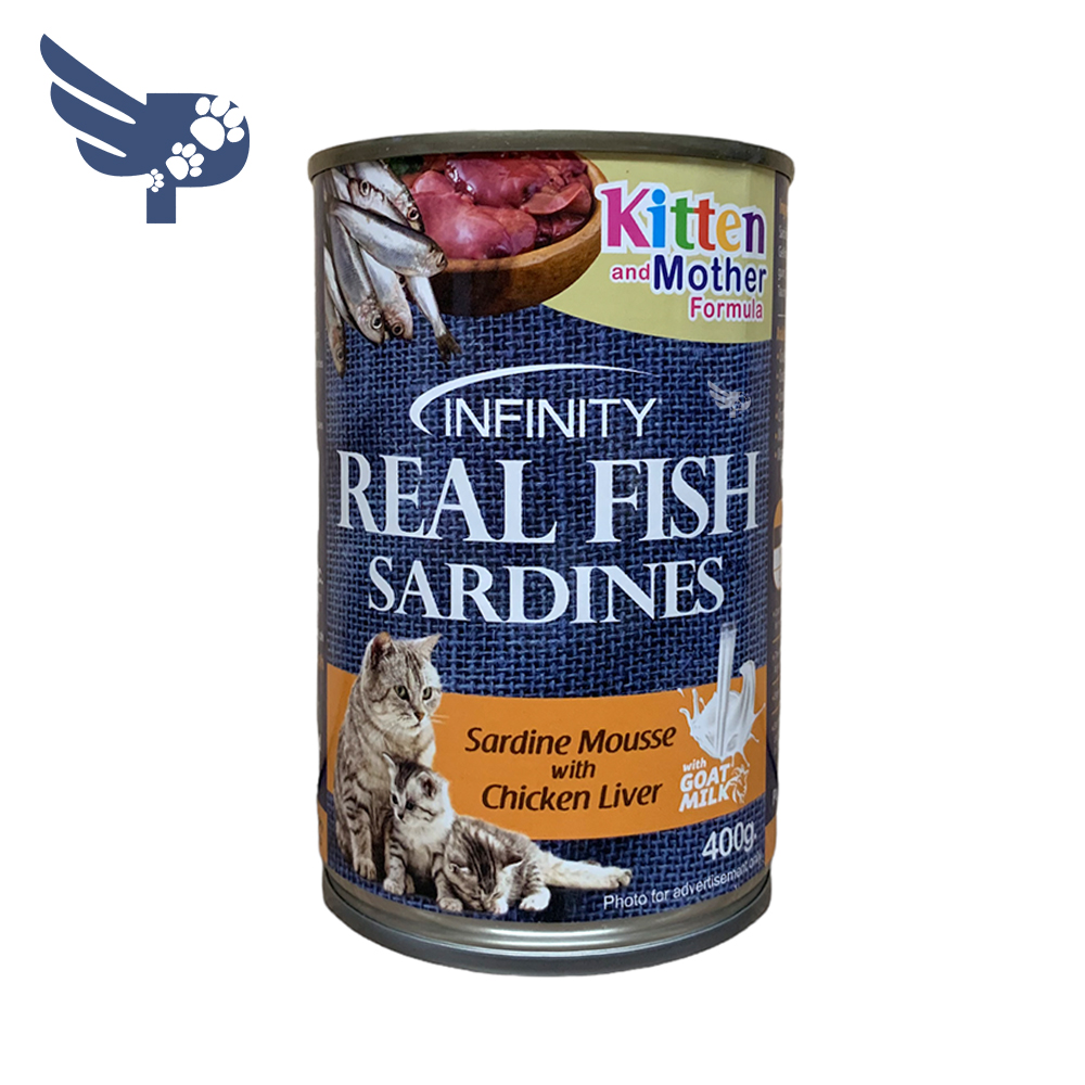Infinity Real Fish Sardines 400g Sardine Mousse with Chicken Liver