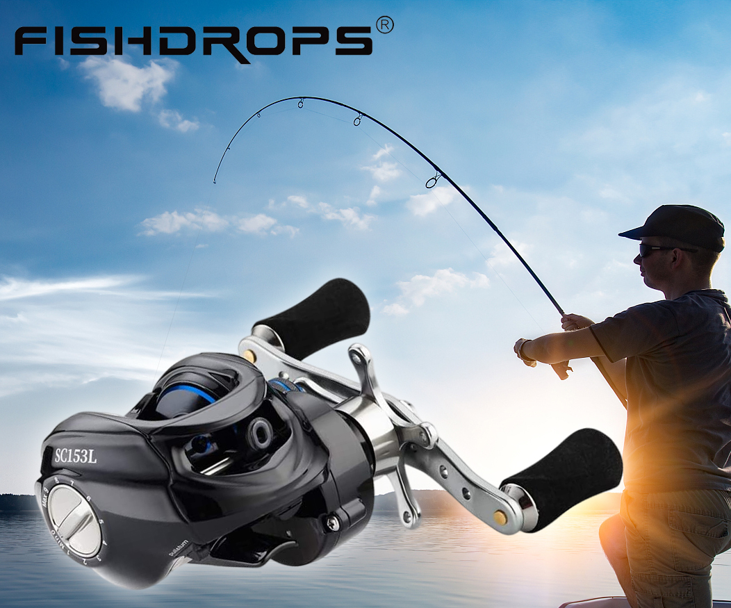 Fishdrops Baitcaster Reel 7.5 oz Light Weight & Smooth, 12.12LB Drag  Magnetic Brake Baitcasting Reels, Gear Ratio 7.0:1 Affordable Low Profile  Freshwater Bait Caster Fishing Reel