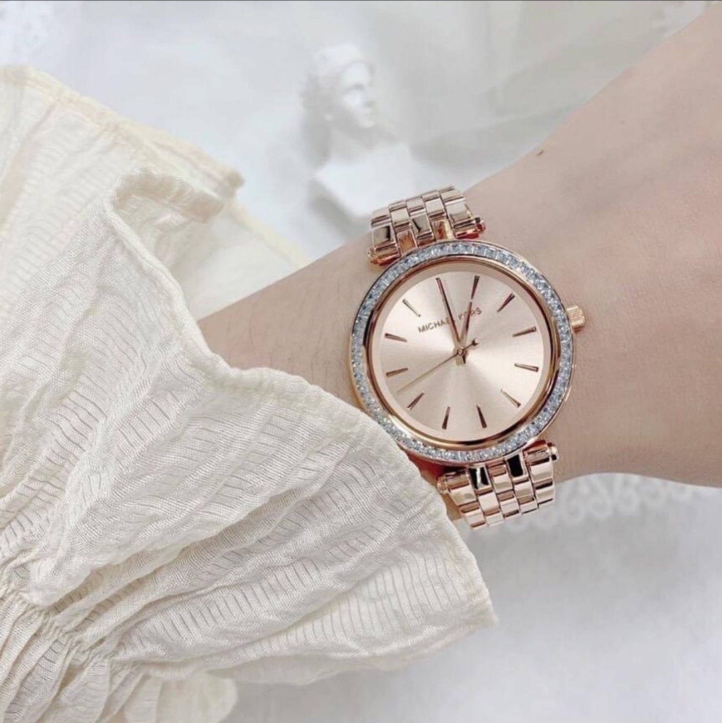 Michael kors mini hot sale darci watch rose gold