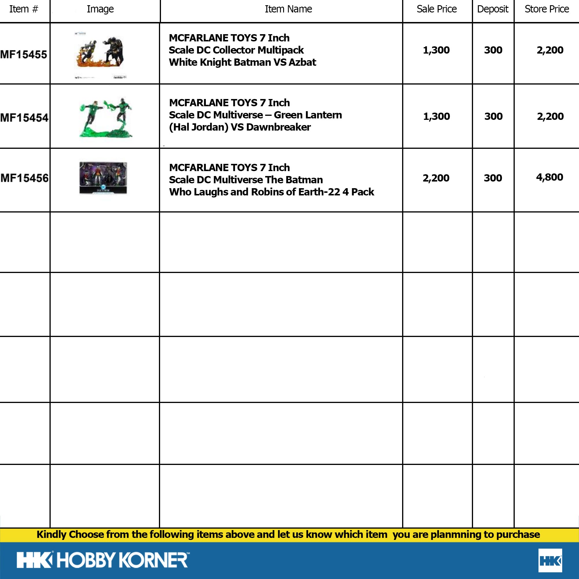 (PREORDER CLEARANCE) MCFARLANE TOYS Assorted Items Sale Part 08